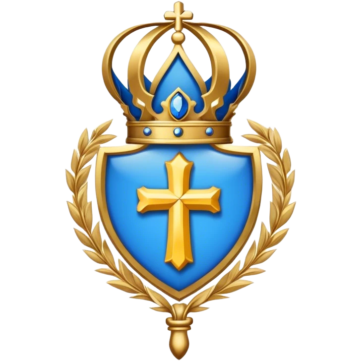 Bishop's emblem with a touch of blue emoji