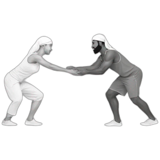 line drawing fitness and islam emoji