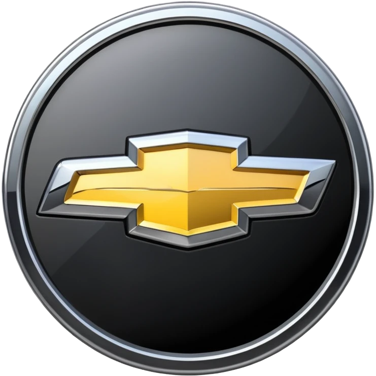 Chevrolet logo black instead of gold emoji