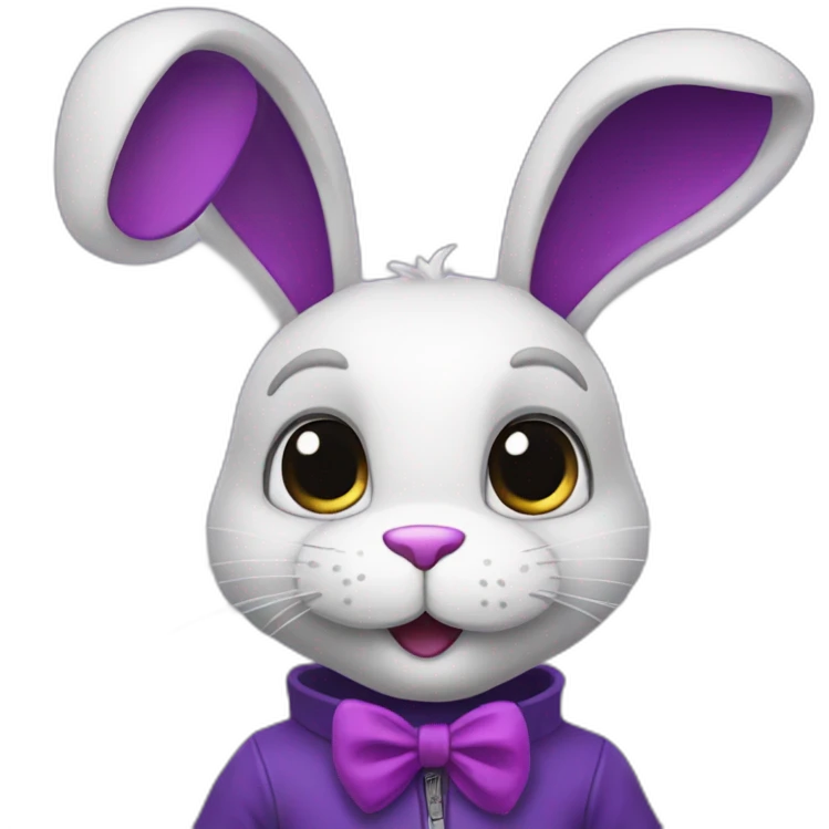 A purpule Bunnie animatronic emoji