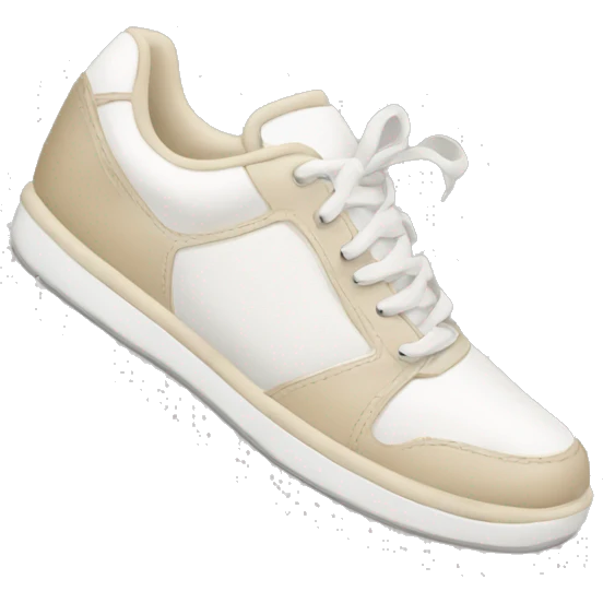 white and beige tennis shoes emoji