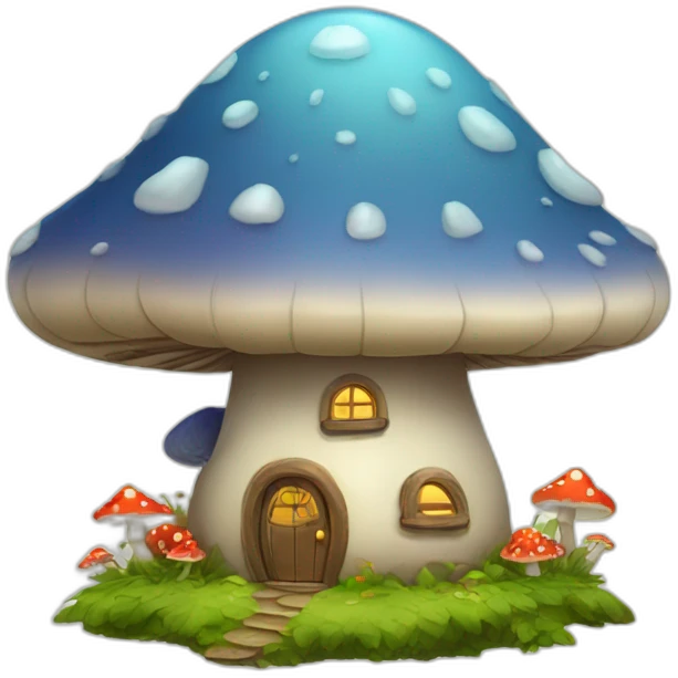 Mushroom house emoji