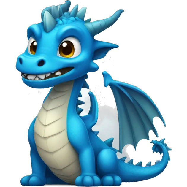 Cute blue dragon  emoji