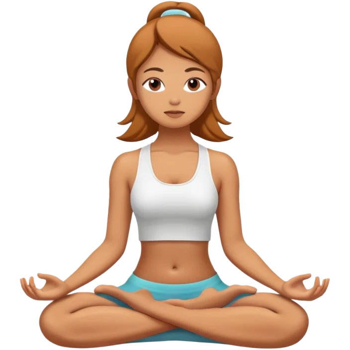 Yoga girl meditate emoji