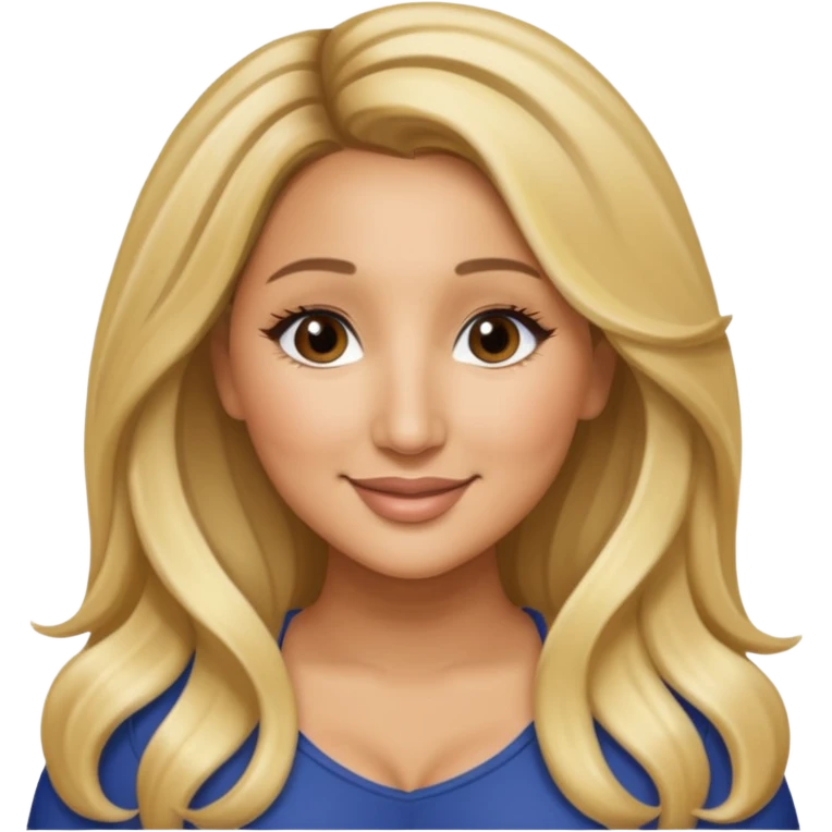 Adrienne Bailon with long blonde hair emoji