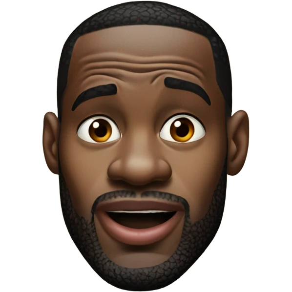 Lebron james biting lower lip emoji