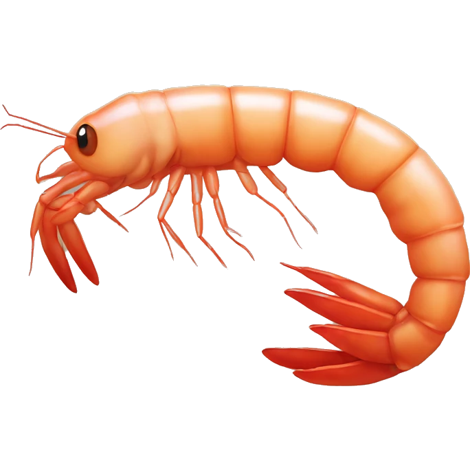A shrimp with human face emoji