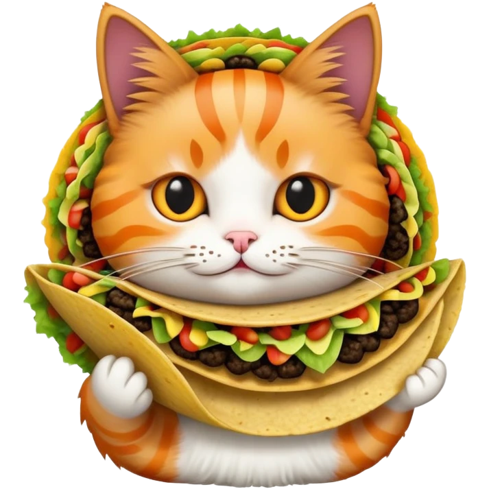 Cat with tacos emoji