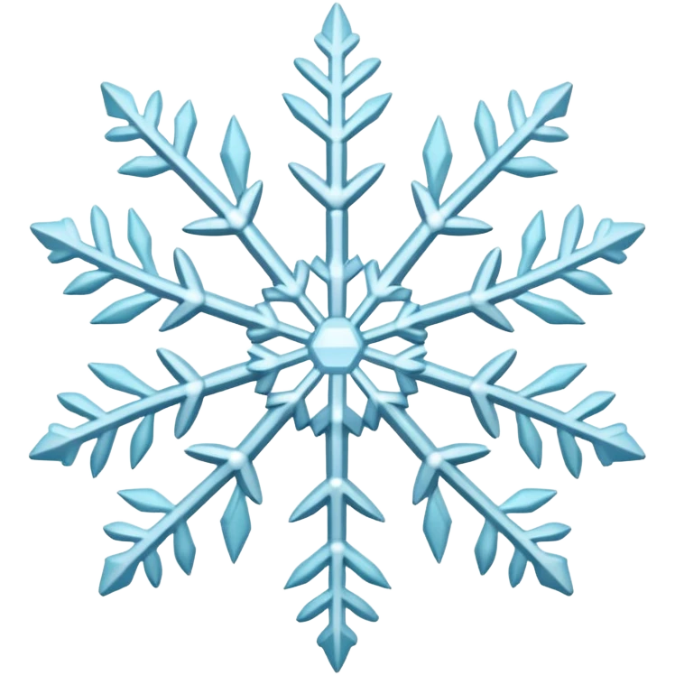Pastel snowflake emoji