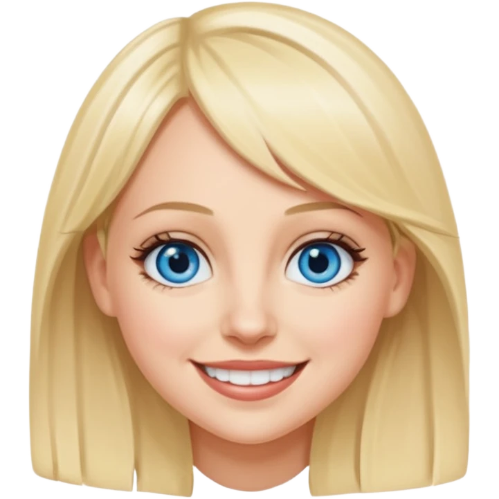 Anna Faris with blue eyes emoji