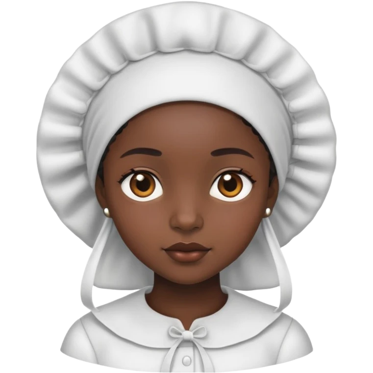 Black girl wearing a bonnet emoji
