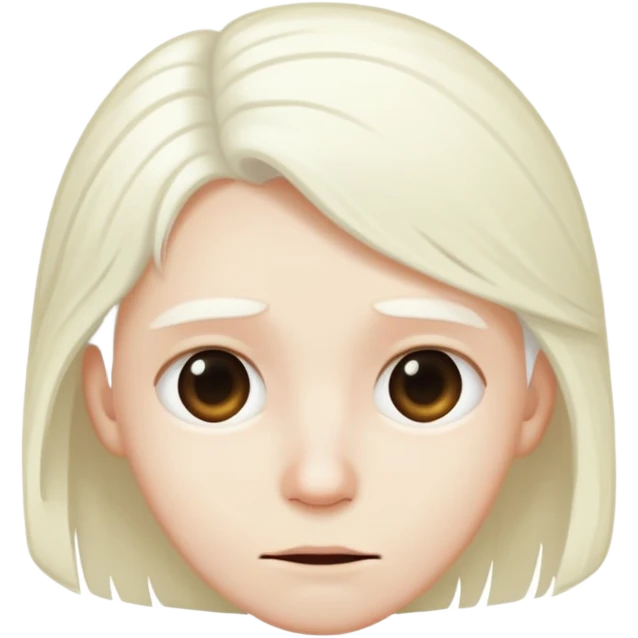 unhealthy  white strand of hair emoji