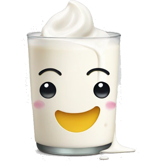 smiley face wth milk on its head emoji