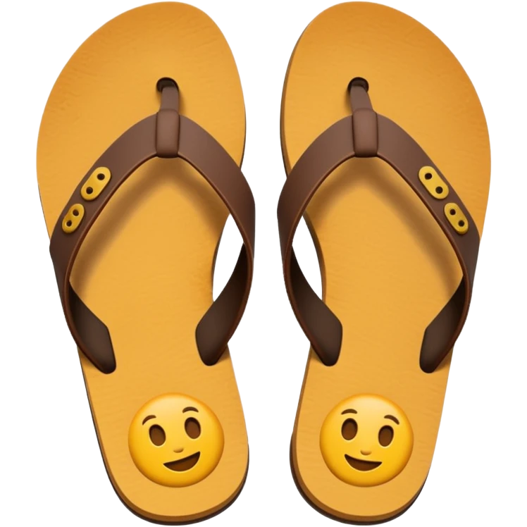 flat sandal sole, minimal detail, emoji style, viewed from the bottom emoji