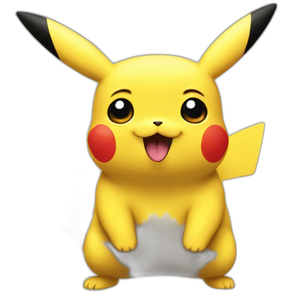 Pikachu using a be emoji