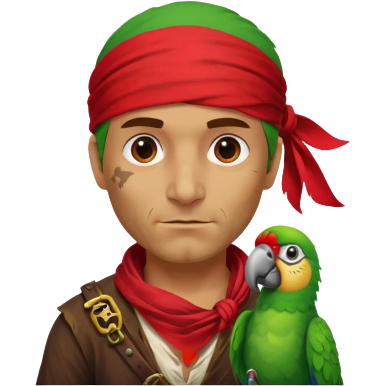 pirate and parrot emoji