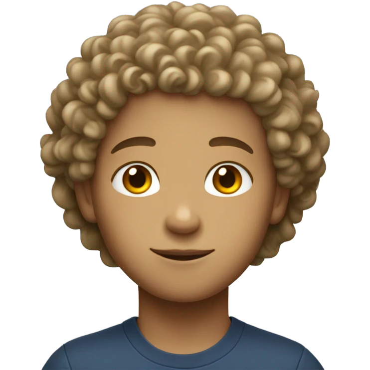 lighskin boy with curly hair emoji