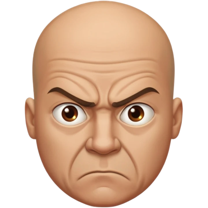 angry bald man emoji