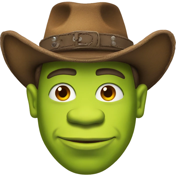 shrek with a cowboy hat emoji