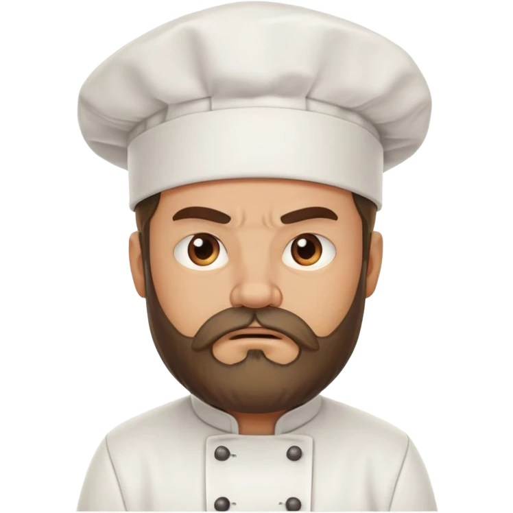 Chef angry with beard emoji