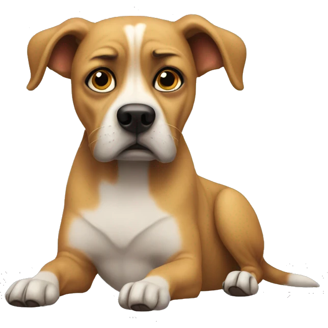 Rude dog emoji