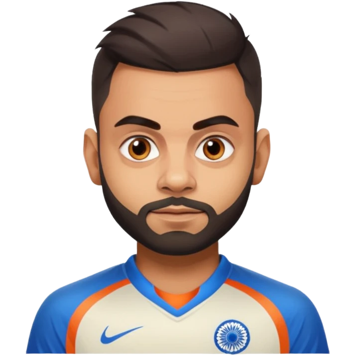 Virat Kohli wearing Indian jersey - wow emoji