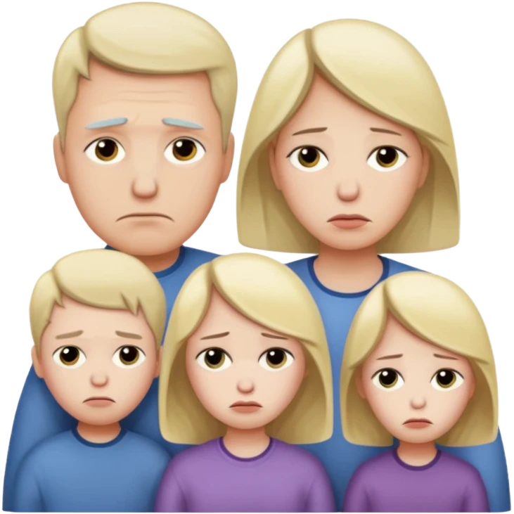 familia triste emoji