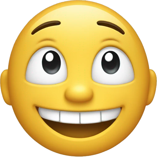 round face very smiling, with the thumb of the left hand between the ring and index fingers, en lenguaje de señas colombiano emoji