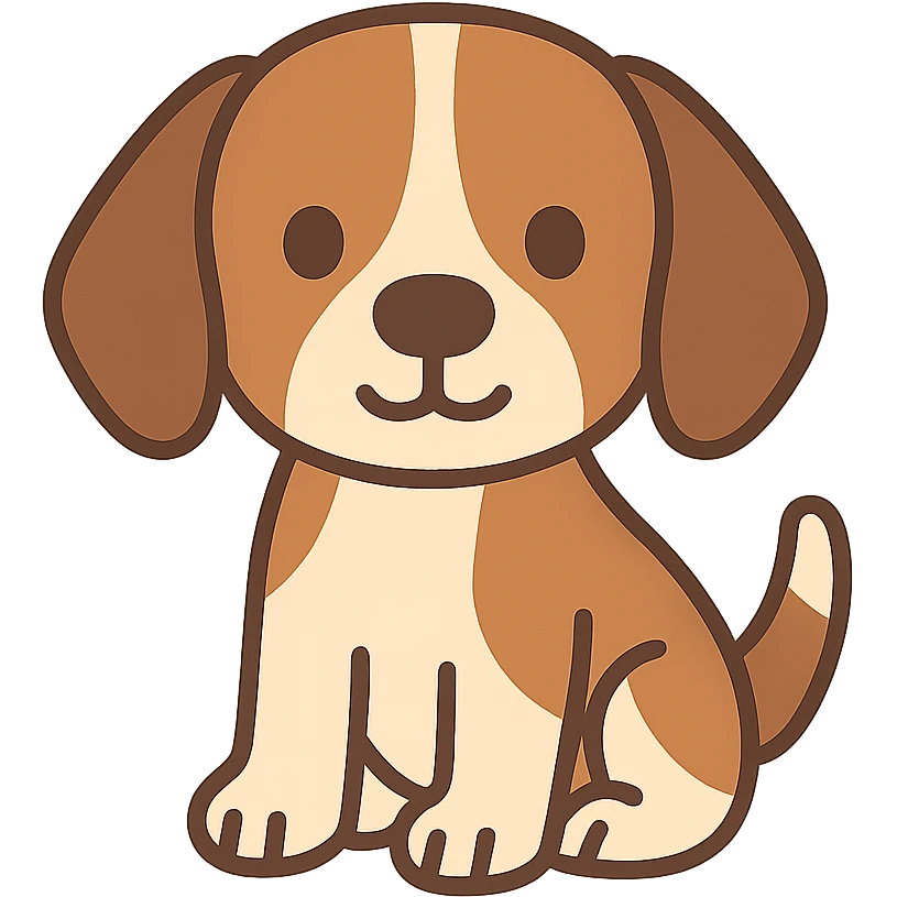 cute flat toon beagle  emoji
