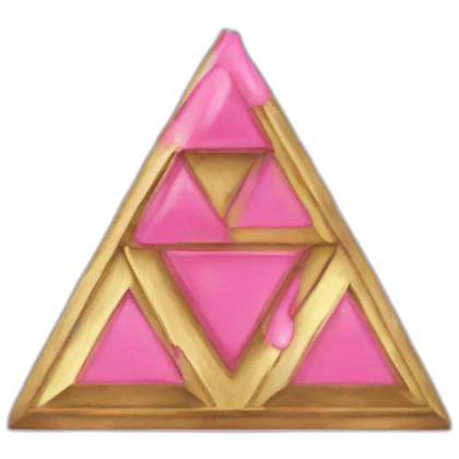 Zelda triforce symbol pink Nintendo emoji