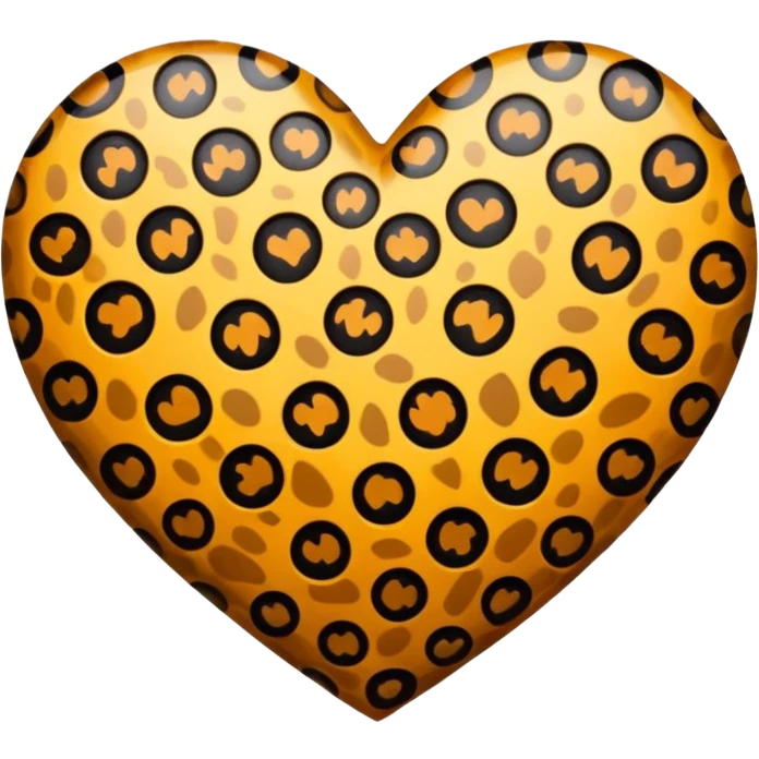 heart with leopard print emoji