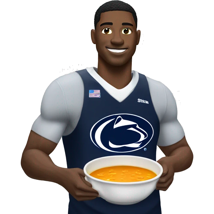 Penn state player with soup emoji