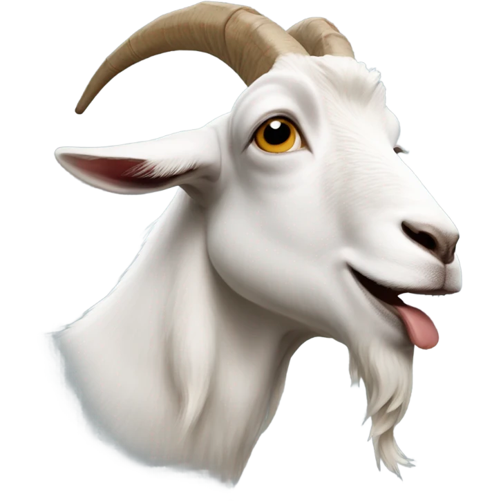 Goat smoking a blunt emoji