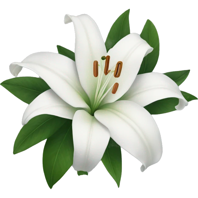 White lilies  emoji
