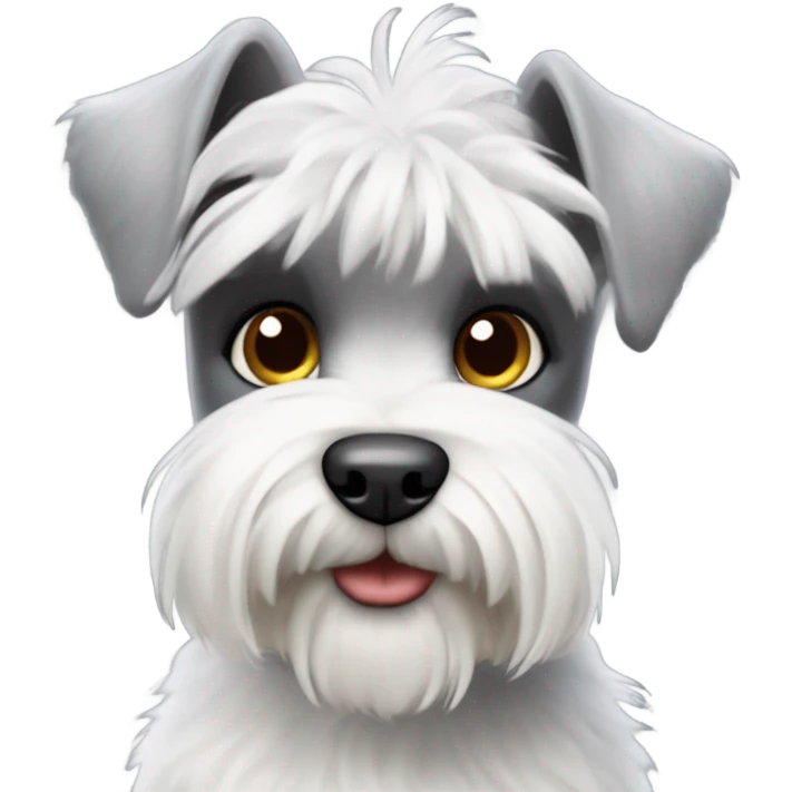 Schnauzer nano white dog emoji