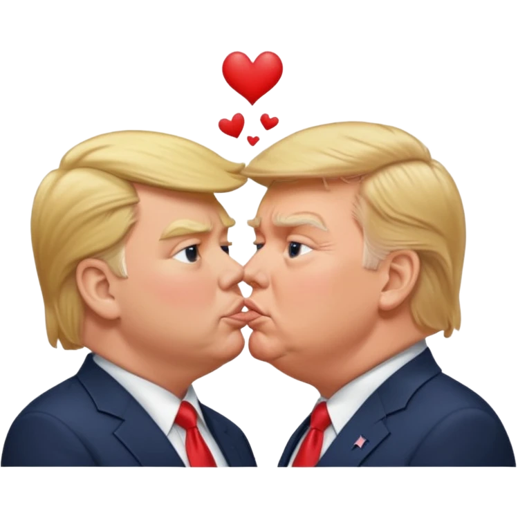 donald trump jd vance kissing emoji