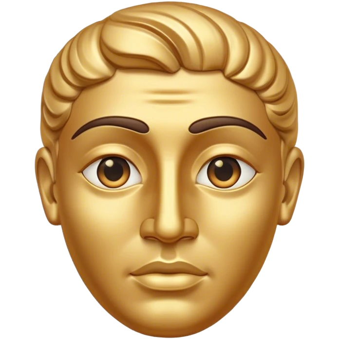 greek god face gold emoji