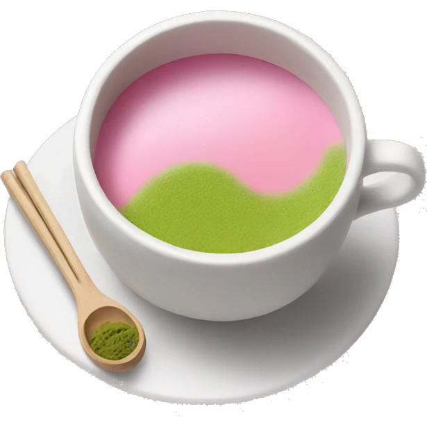 Pink matcha emoji
