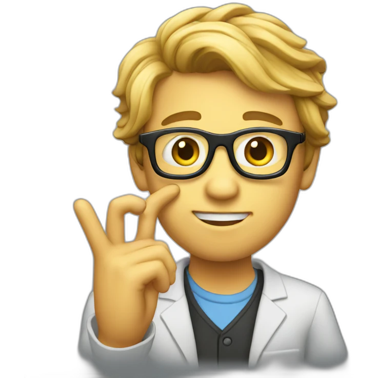 nerd-with-finger emoji