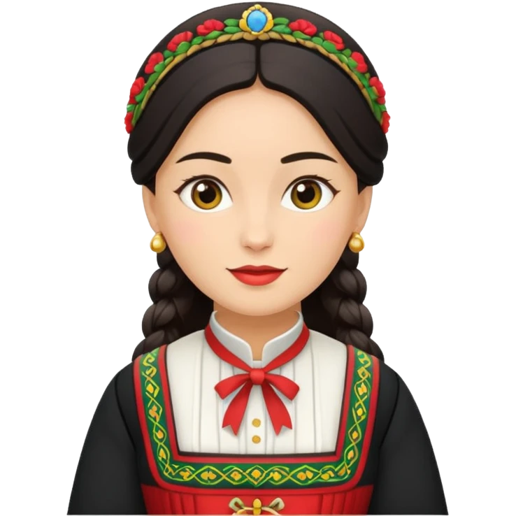 woman wearing traditional bunad emoji