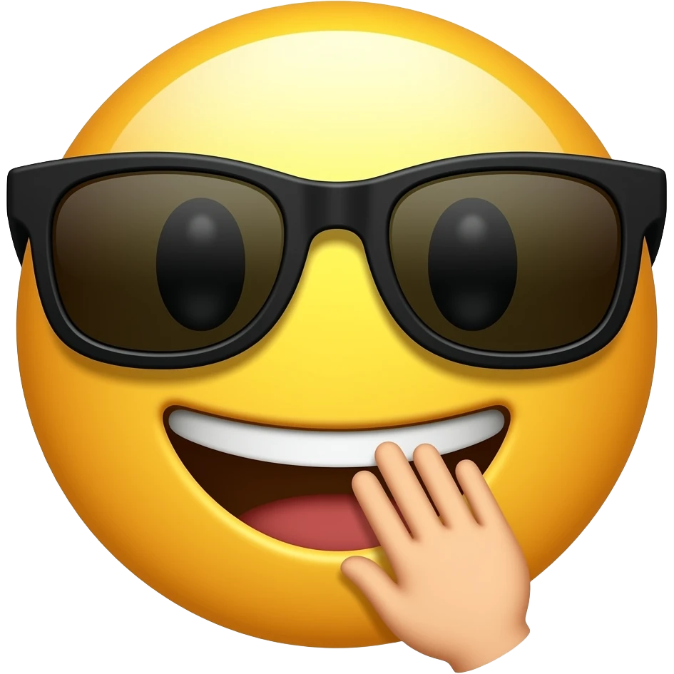 Fucion:😎 + 🫢 pero como los emojis o sea las caritas de los emojis que te mostré no de una persona emoji