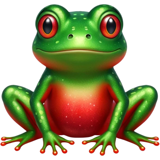 Frog Red Glitter emoji