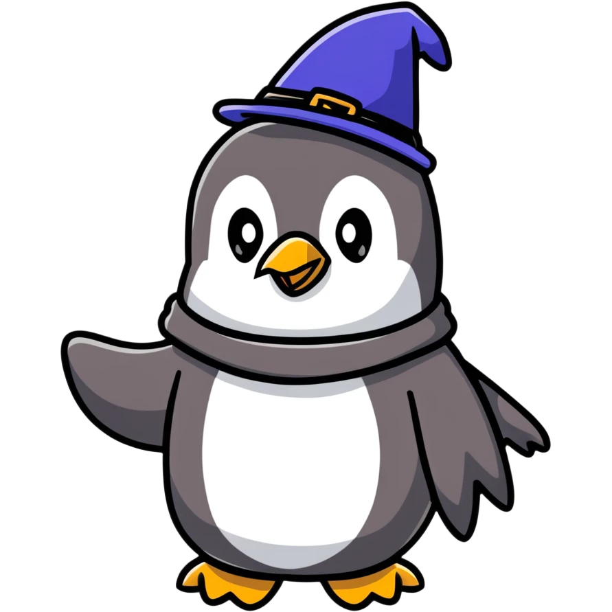 penguin wizard emoji