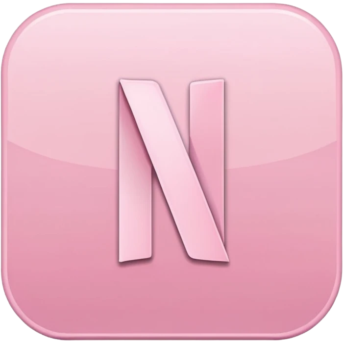 Netflix aesthetic "N" logo in pastel pink emoji
