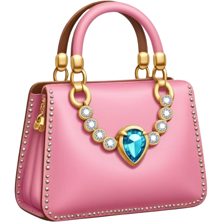 Pink bag full of jewelry  emoji