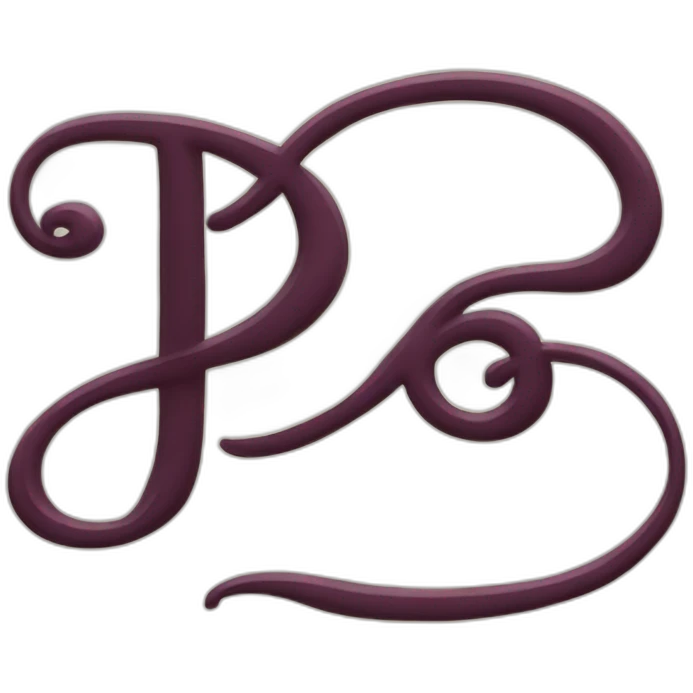 Calligraphic H letter emoji