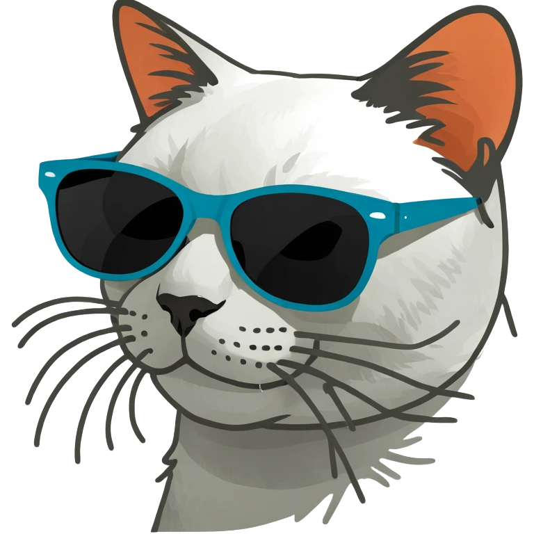 Cat with sunglasses emoji