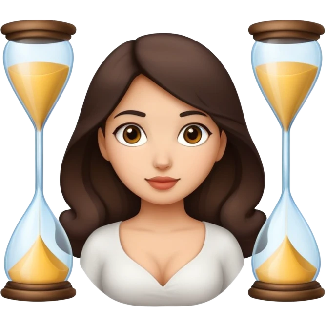 a latina girl with a hour glass body emoji