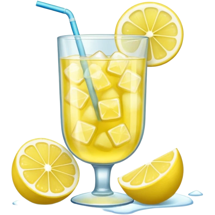 lemonade with big ice emoji