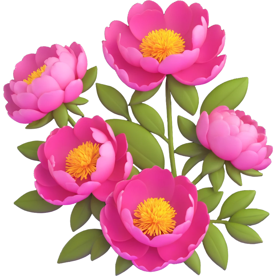 peony flower emoji